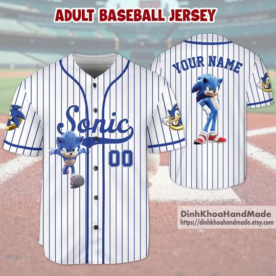 Personalized Sonic Jersey , Sonic Jersey For Kids Adult Unisex, Funny Sonic Jersey, Sonic Party Jersey, Sonic Birthday Gift