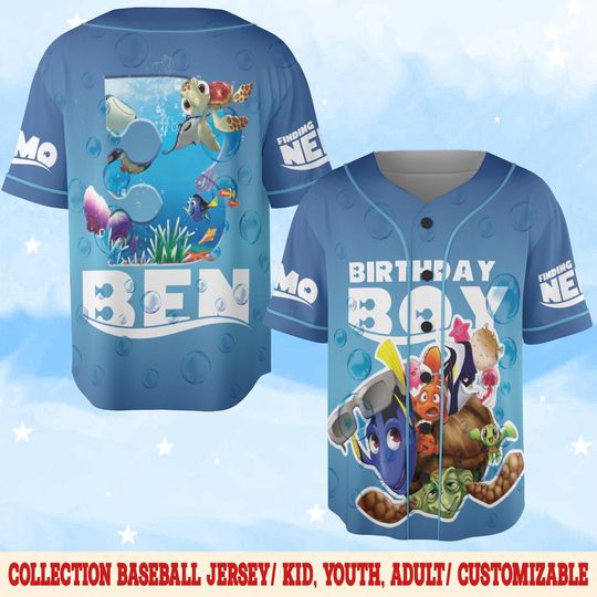 Disney Finding Nemo Baseball Jersey, Custom Nemo And Dory Baseball Shirt, Just Keep Swimming Shirt, Disneyland Trip Tee