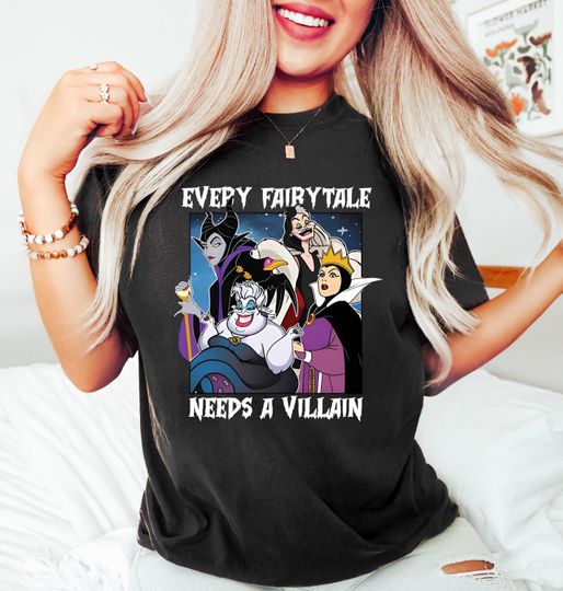 Fairy Tale Needs a Villain Shirt, Mean Girls Shirt Disney, Bad Witch Shirt, Evil Queen Tee, Villains Shirt, Evil Friends Tee, Ursula T-shirt