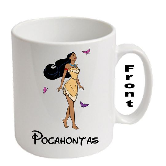 POCAHONTAS WITH BUTTERFLIES Mugs