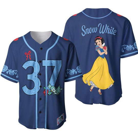 Discover Disney Snow White And The Seven Dwarfs Baseball Jersey, Disney Snow White Princess Poison Apple 1937 Jersey, Disney Girls Trip 2025