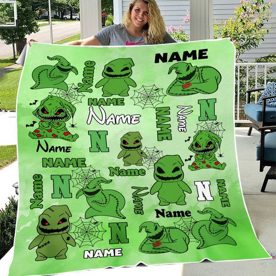 Personalized The Nightmare Before Christmas Disney Oogie Boogie Blanket, Halloween Blanket