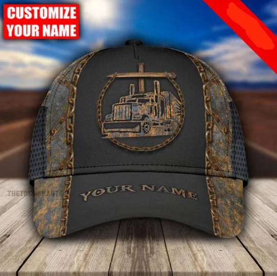 NEW! Personalized Trucker Baseball Cap, Custom Name Trucker Classic Cap for him, Trucker Gifts, Father's Day, Truck Driver Gifts