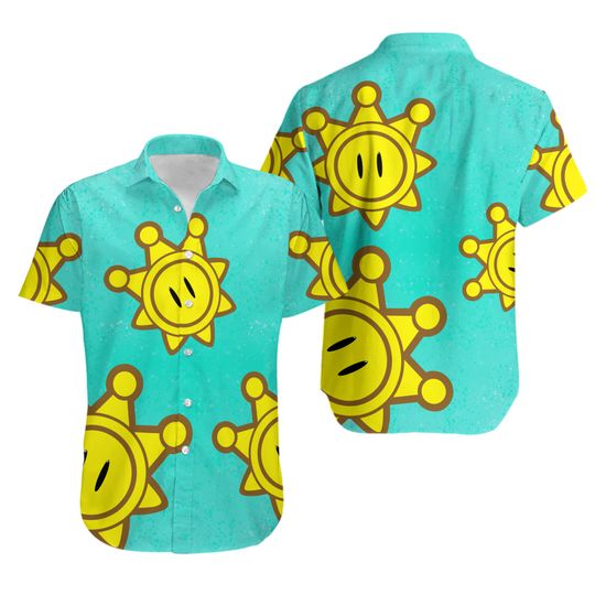 Sunshine Hawaiian Shirt, Super Mario Hawaiian Shirt,