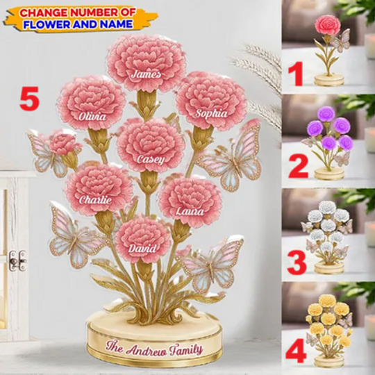 Personalized Flower Gift, Custom Gift For Mom, Gift For Her, Cottarge Decor, Vintage Gift, House Warming Gift, Decor Gift, Anniversary Gift