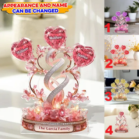 Custom Family Gift, New Home Gift, Personalized Family Acrylic Block Gift, Housewarming Gift, Gift For Mom, Wedding Gift, Anniversary Gift