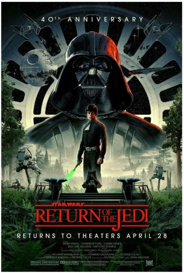 Star Wars "Return Of The; 40th Anniversary Movie Poster
