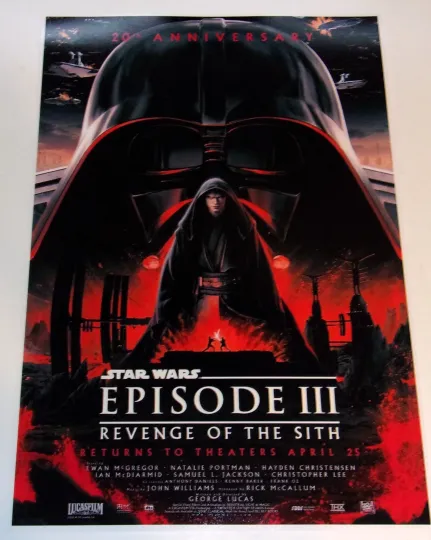 Star Wars III Revenge of the Sith 20th Anniversary Poster