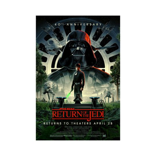 Star Wars Return of the Jedi 40th Anniversary Movie Poster