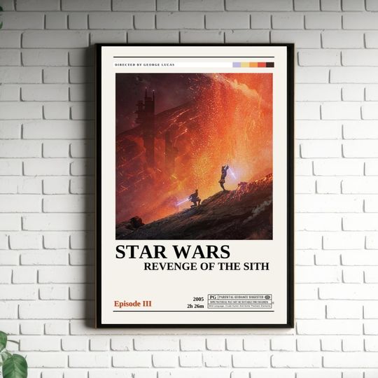 Star Wars Revenge of the Sith Retro Vintage Poster