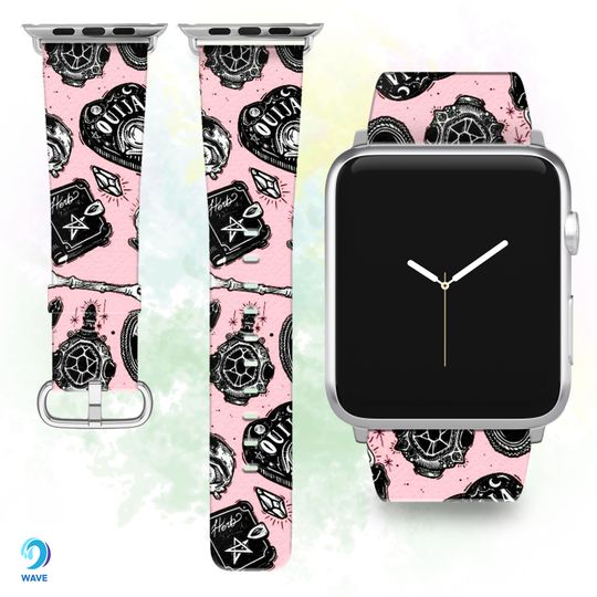Halloween Witchcraft PU Leather Apple Watch Band