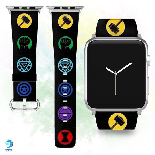 Marvel Avengers PU Leather Apple Watch Band