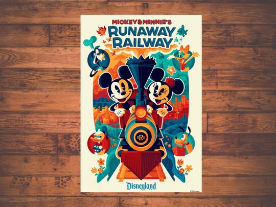 Discover Disney Runaway Railway Ride Poster Poster