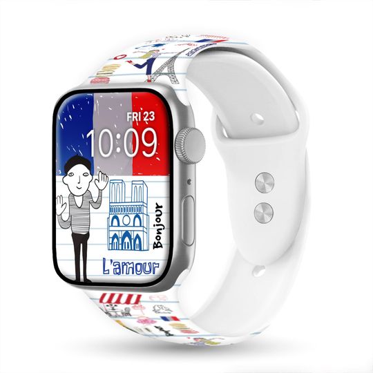 Discover Parisian Chic, Oh La La Paris Print Apple Watch Band