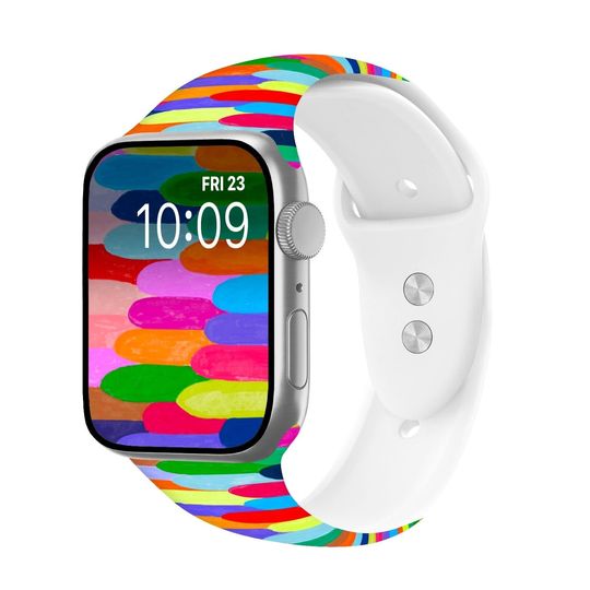 Discover Color Twist Print, Vibrant Silicone Apple Watch Band