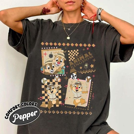 Retro Disney Chip N Dale Safari PNG, Animal Kingdom PNG, Disney Safari png, Disney Chip and Dale Trip Tee, Chip and Dal Rescue Rangers