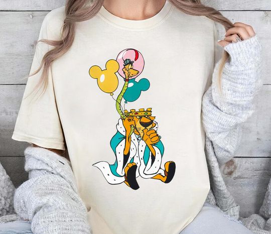 Disney Robin Hood Villains Shirt, Prince John And Sir Hiss Mickey Balloon T-shirt, Birthday Gift, Disneyland Family Trip