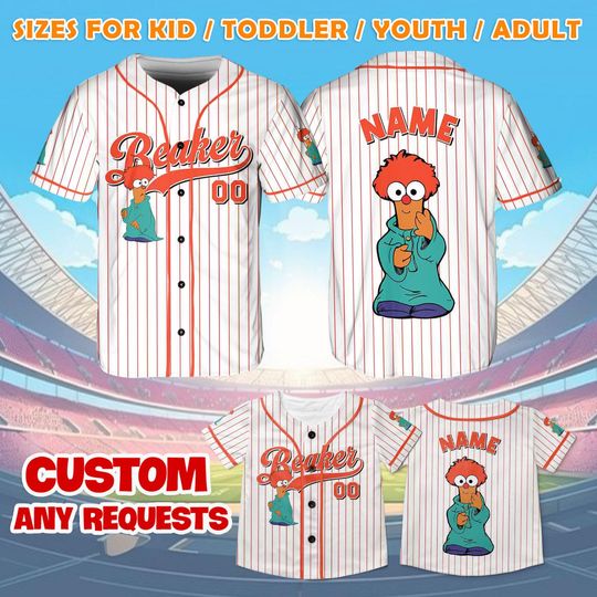 Baby Beaker Jersey Shirt, Disney Muppets Babie Baseball Jersey, Baby Beaker Cosplay, The Muppets Show Jersey, Disney Trip Shirt
