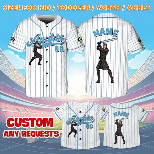 Anakin Skywalker Jersey Shirt, Disney Star Wars Baseball Jersey, Anakin Skywalker Cosplay, Disney Trip Shirt, Magic Kingdom Shirt