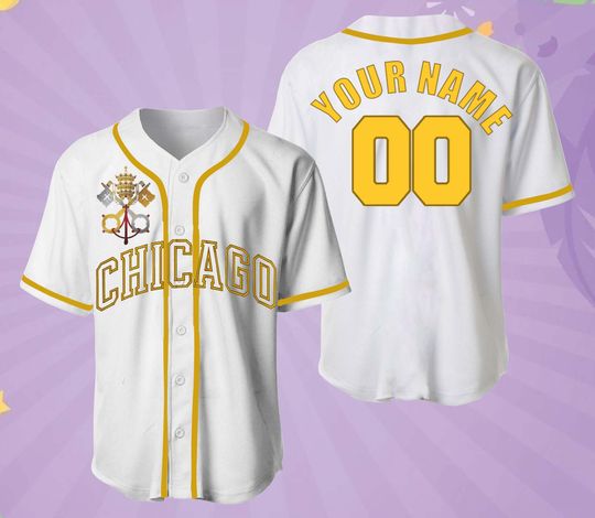 Da Pope Custom Baseball Jersey, Pope Leo XIV Shirt, Religious Shirt, New Pope Shirt, Vatican Pope Leo XIV Catholic Jersey, Baseball Team