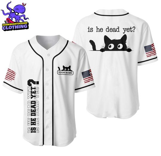 Custom Is He Dead Yet Custom Baseball Jersey Shirt, Anti Trump Shirt, Fuck Trump Shirt, Anti Trump Gifts, Not Subtle Anti Trump Shirt