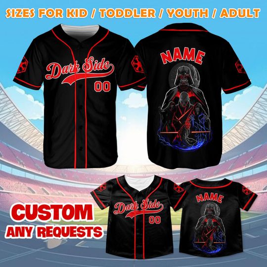Star Wars Villain Jersey Shirt, Star Wars Baseball Jersey, Darth Vader  Jersey, Palpatine Darth Maul Jersey, Disney Trip Shirt