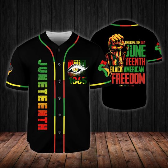 Juneteenth Baseball Jersey, They Not Like Us Baseball Shirt, Juneteenth 1865 Shirt, Black History Month African American Pride