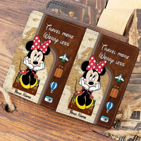 Personalized Mickey Mouse Travelling Partners Passport Holder
