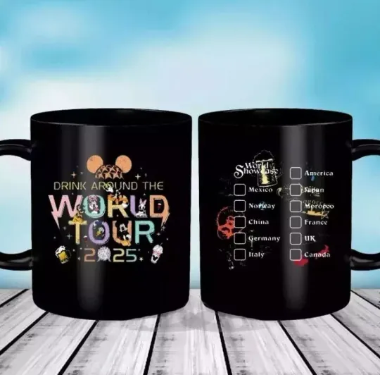 Discover Epcot World Tour 2025, Drink Around The World Tour Coffee Mug