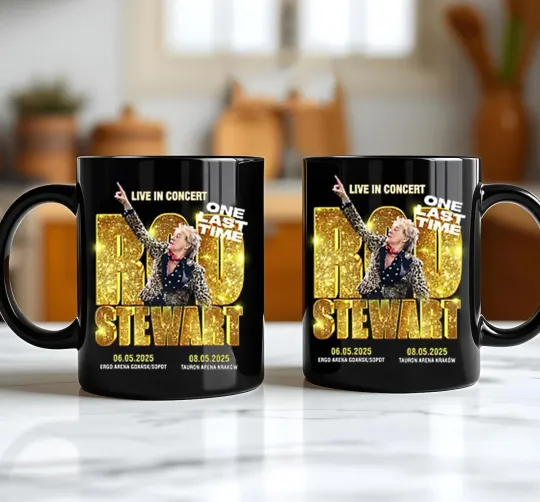 Rod Stewart In Concert Tour 2025 Mug, Coffee Mug Gif Fan