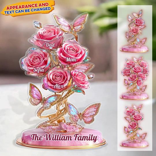 Personalized Family Acrylic Gift, Custom Mother's Day Gift, Gift For Mom, Family Gift, Custom Gift, Family Acrylic Block Plate Gift, Gradma