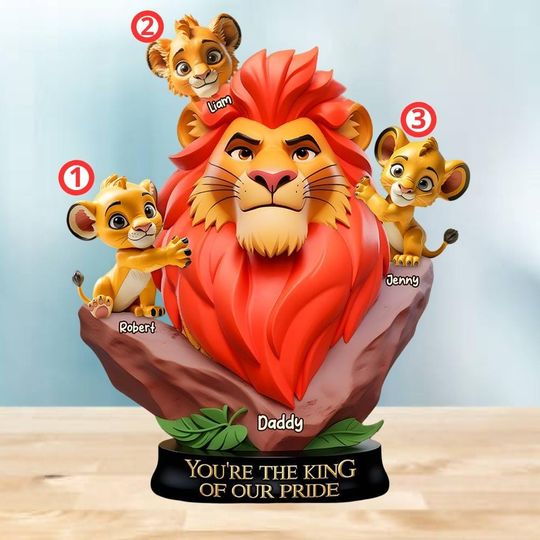 Discover Lion King Dad Acrylic Plaque, You're the King Custom Father's Day Gift, Simba Themed Figurine Display, Daddy Figurine Plaque