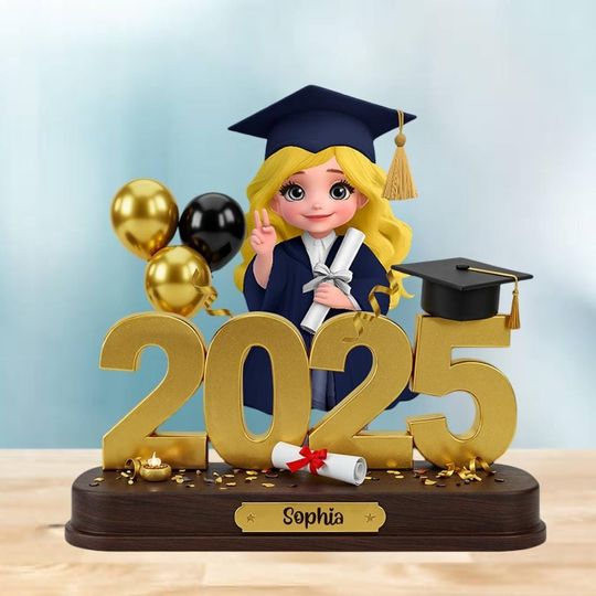 Class Of 2025 Graduation Girl, Personalized Acrylic Plaque With Name, Custom Graduation Keepsake Gift