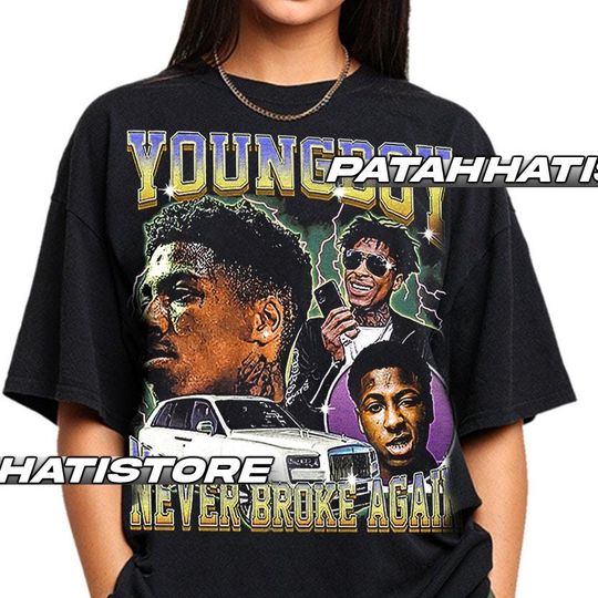 Discover Limited Youngboy Never Broke Again Vintage T-Shirt, Gift For Woman and Man Unisex T-Shirt