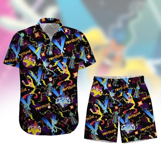 Disney Powerline Hawaii Shirt, Stand Out World Tour 95 Shirt, A Goofy Movie Button Up Shirt, Magic Kingdom Shirt, Men Short