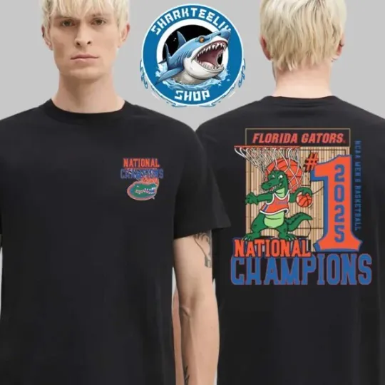 Florida Gators 2025 NCAA Men’s Basketball National Champions Court Two Sides