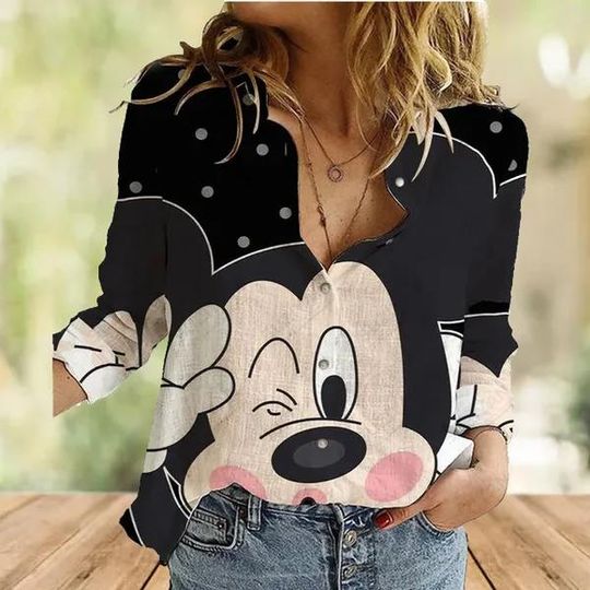 2025 Disney Mickey Mouse Women's Blouses Shirt