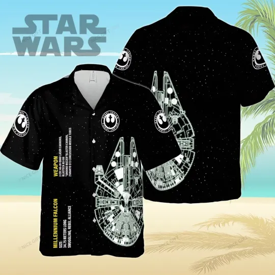 Star Wars Millennium Falcon Hawaiian Shirt Tropical Beach Vibes Shirt