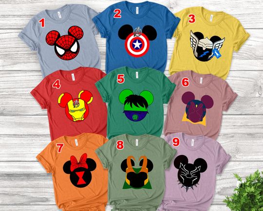 Discover Avengers Mickey Ears Shirts , Matching Family Shirts, Family Trip Shirts, Matching Family Shirts, Superhero Shirts,Avengers Shirt