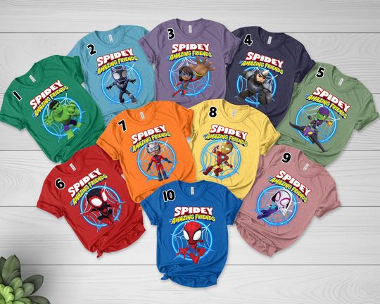 Spidey and His Amazing Friends Birthday Shirt, Birthday Tee, Custom Kids Tshirts, Spidey Shirt, Birthday Boy Shirt