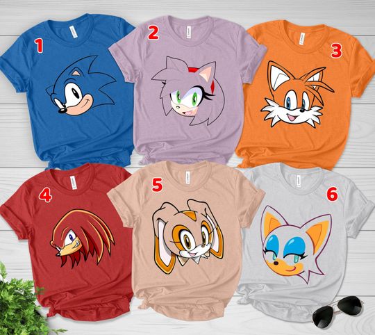 Sonic the Hedgehog Shirt, Sonic Halloween Matching Shirt, Sonic Family Party Shirt, Sonic Birthday Shirt, Sonic Group Matching Shirt