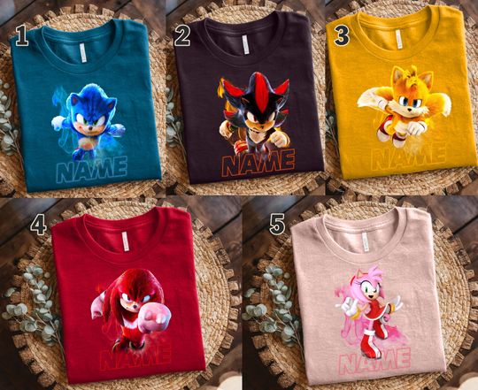 Sonic the Hedgehog Shirt,Sonic Shirt,Sonic Birthday Shirt,Sonic Group Matching Shirt,Sonic Family Party Shirt