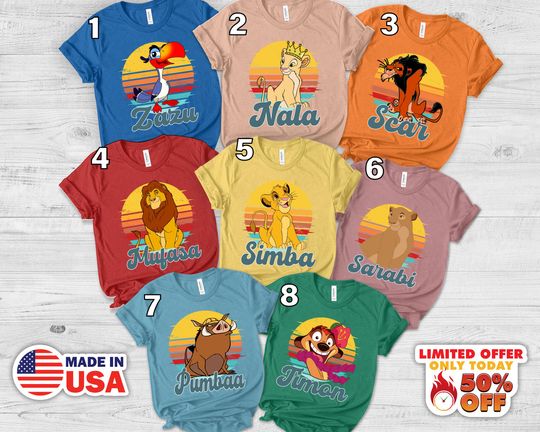 Discover Disney The Lion King Group Shirt, Animal Kingdom shirt, Disney Tee, Disneyworld Family Shirt, Lion King Family Shirts