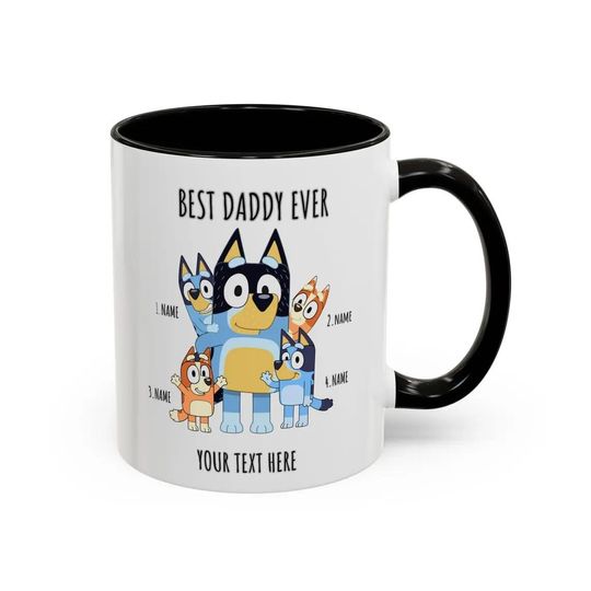 Personalized BlueyDad mug, best dad ever, BlueyDad mug, best dad ever mug, cool dad mug, fathers day gift from kid, Father's day, Gift for Daddy