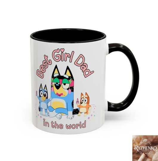 Personalized BlueyDad Mug, Girl Dad Mug, Custom BlueyDad Mug, BlueyDad Dad Bandit, Daddys Girl, Fathers Day Gift, Funny BlueyDad Mug, Gift for Girl Dad