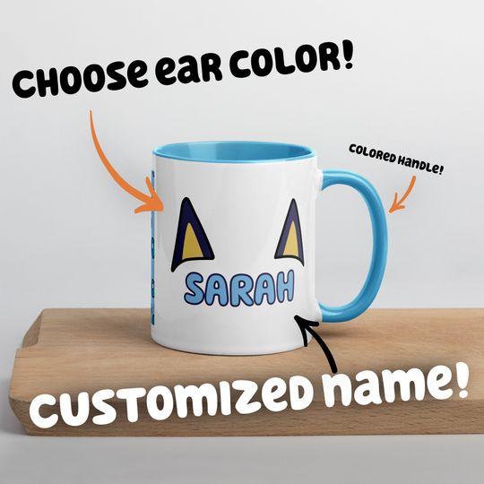 Custom BlueyDad mug, customized name mug, matching family mug, BlueyDad gifts for adult, BlueyDad gifts for children, gifts for mom, gifts for dad