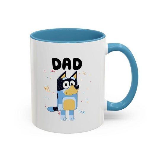 Cute Dad Coffee Mug, Perfect Gift for Father's Day Coffee Break, Personalized Dad Mug, Fun Home Decor,BlueyDad coffee mug,BlueyDad mug