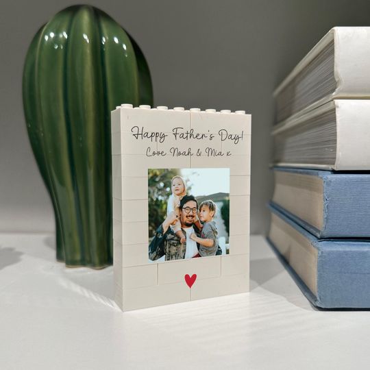 Personalised Father's Day LEGO Brick Photo block, Gift for Dad, Daddy, Dada, Puzzle, Gift, Him, Dad, First Father's Day, Grandad, Grandpa