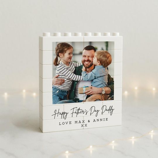 Personalised Father's Day Building Block Photo Gift | Daddy Gift | Dad Birthday | Unique Photo Present For Dad