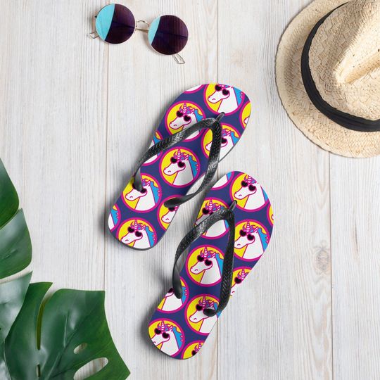 Unicorn Summer Flip-Flops
